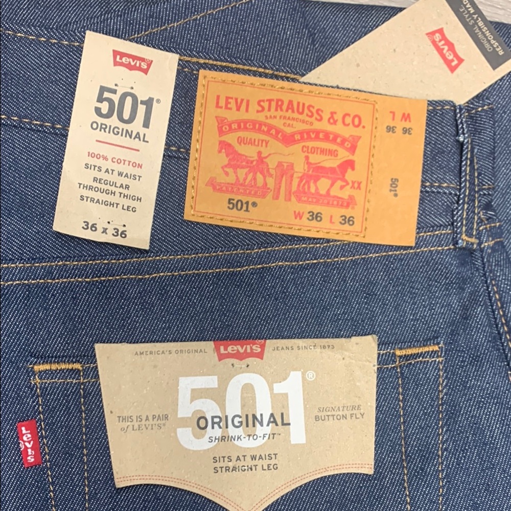Levi's Blue Straight Jeans Classic Denim Style